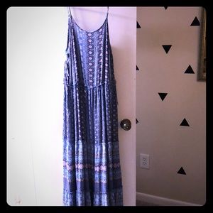 Blue Floral Maxi Dress